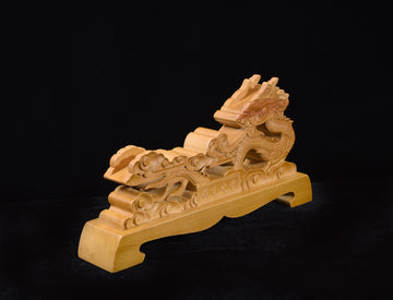 Brown Air Dragon Solid Wood Single Tier Katana Stand